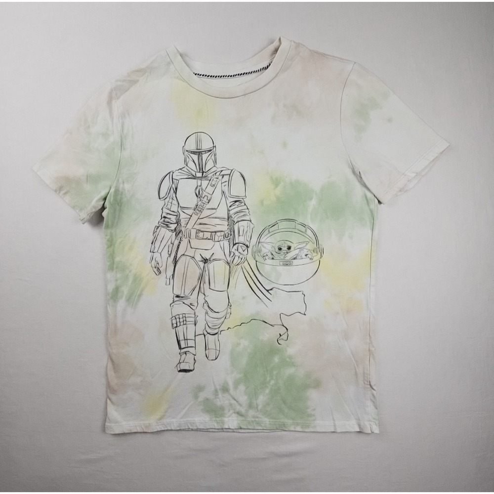 Star Wars Boys Size L The Mandalorian and Grogu This is the Way Tie Dye TShirt